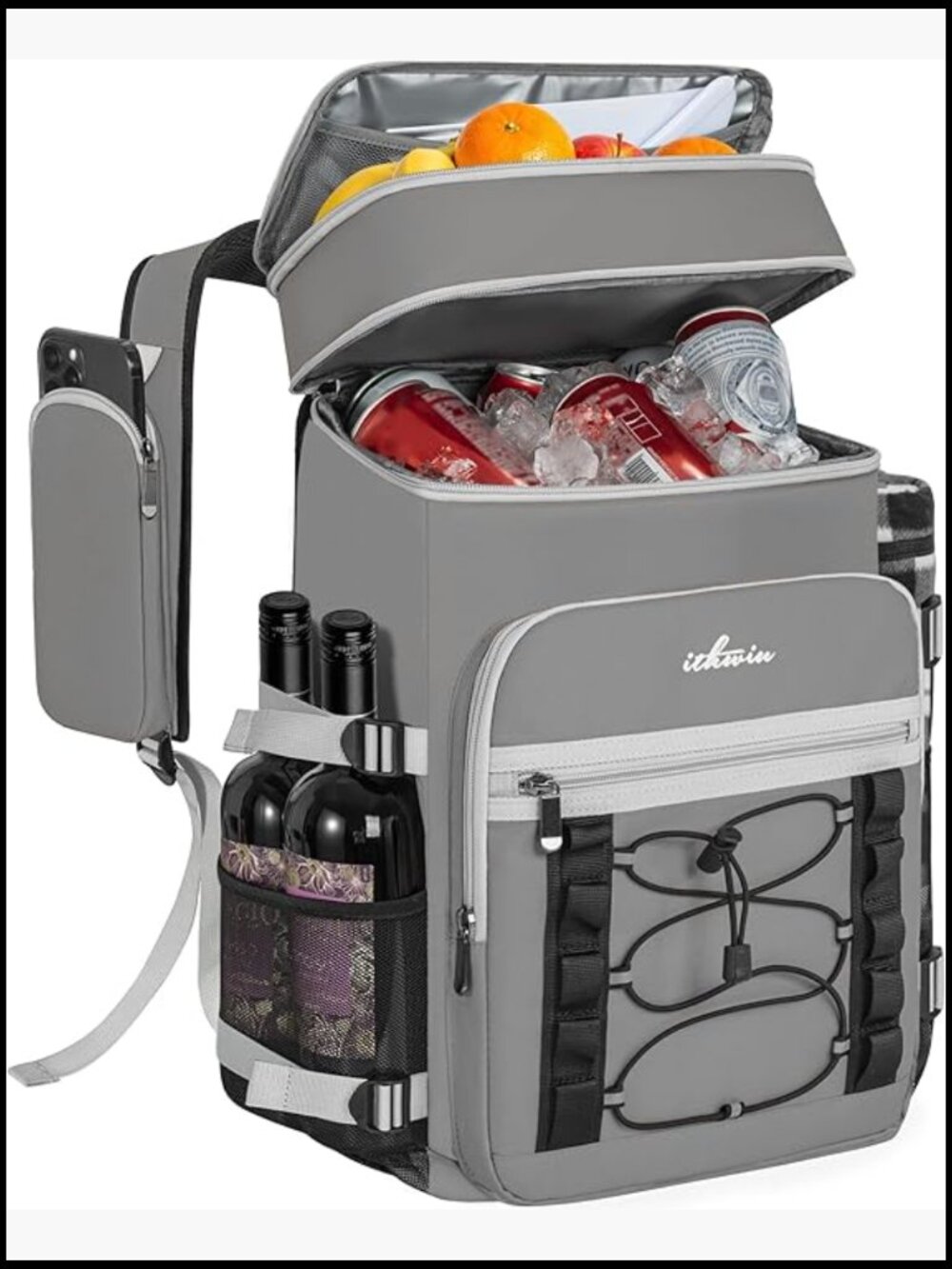 Insulated Cooler Backpack Picnic Camping Hiking Durable Leakproof Unisex Modern